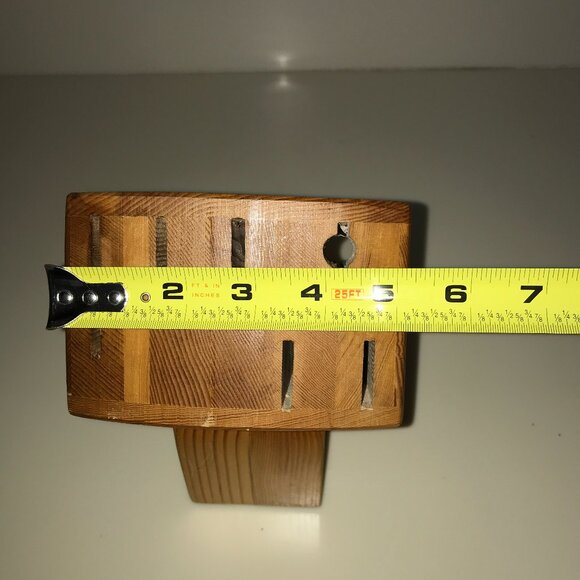 Vintage-Inspired Wooden Knife Block – Natural Finish - Picture 10 of 10
